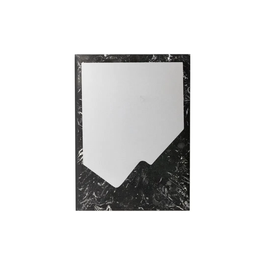 Black Stone Plaque Award with Metal Plate
