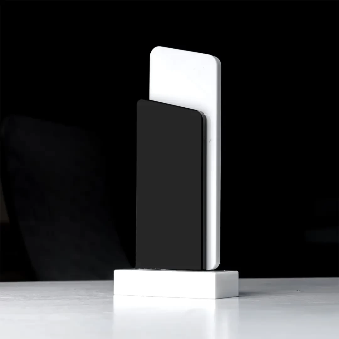 Black and White Crystal Trophy