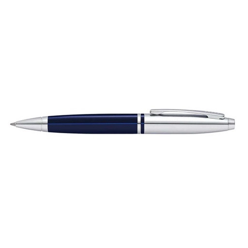 Cross Calais™ Chrome/Blue Lacquer Ballpoint Pen with Classic Midnight Blue Journal Gift Set