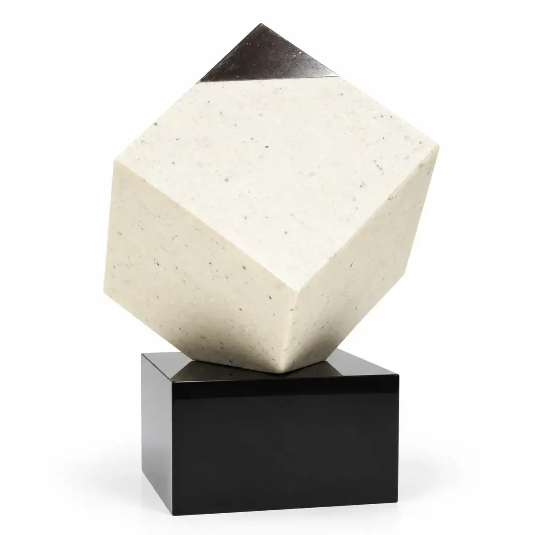 Diamond Corner Crystal Award with Black Base