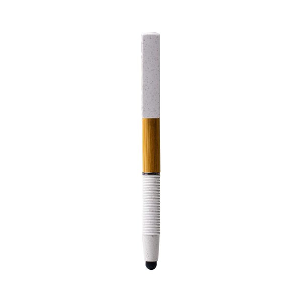 Eco-Friendly Bamboo/Wheat Straw Pen with Stylus & Mobile Holder