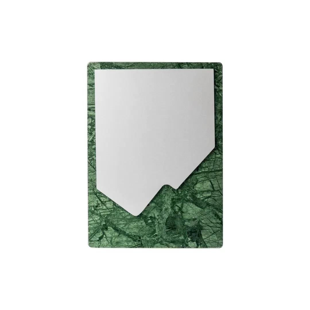 Green Stone Plaque Award with Metal Plate