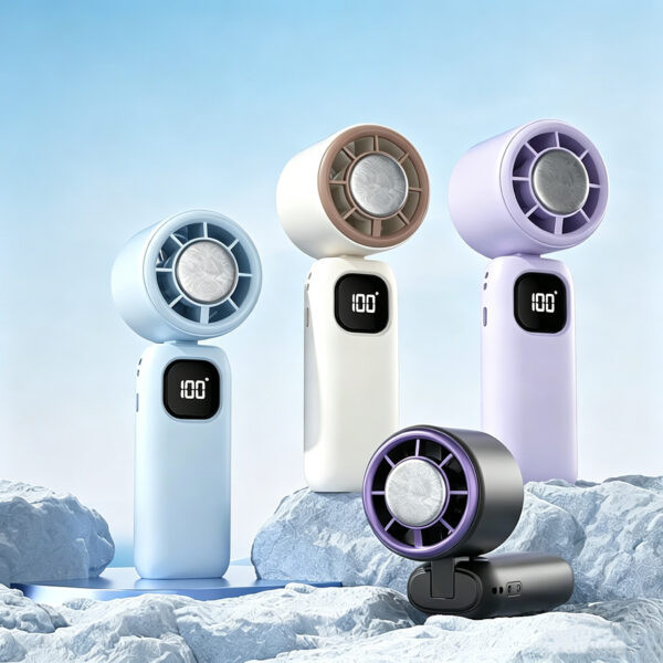ICY FAN – Portable Rechargeable Neck & Handheld Cooling Fan