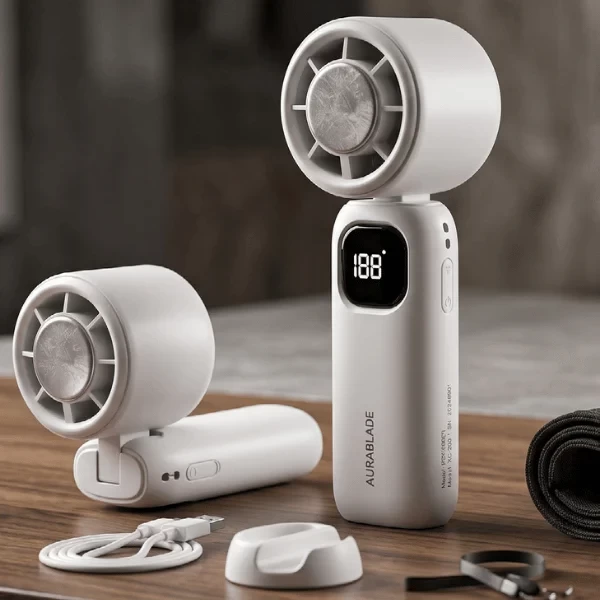 ICY FAN – Portable Rechargeable Neck & Handheld Cooling Fan