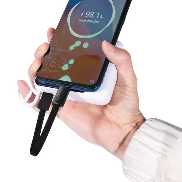 KEYHOLE – Compact Zinc Alloy USB-C to USB-C Cable with 60W Fast Charging, Data Transfer & Stylish Keychain Design