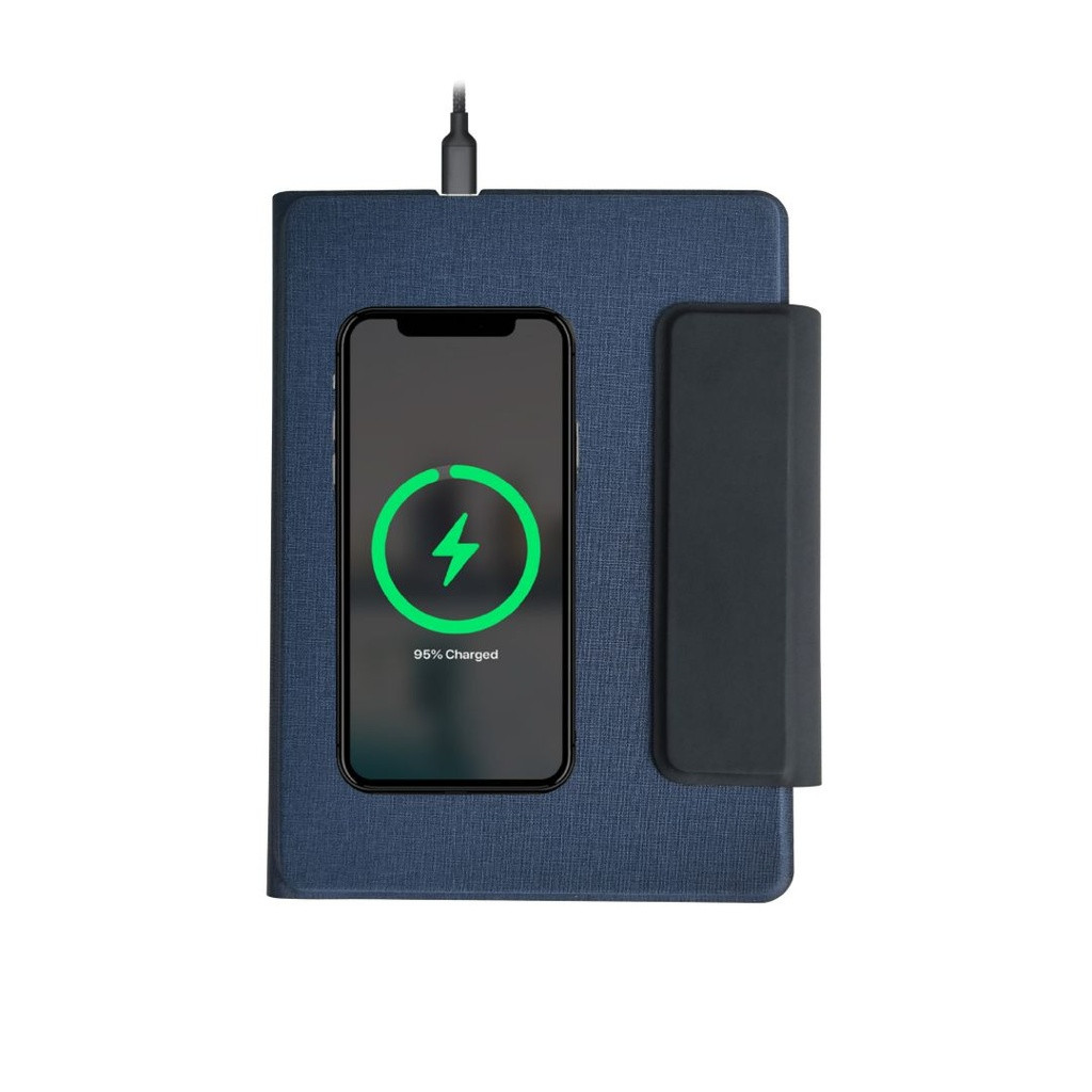 MagFolio - Santhome A5 PU Portfolio with 15W MagSafe Wireless Charger