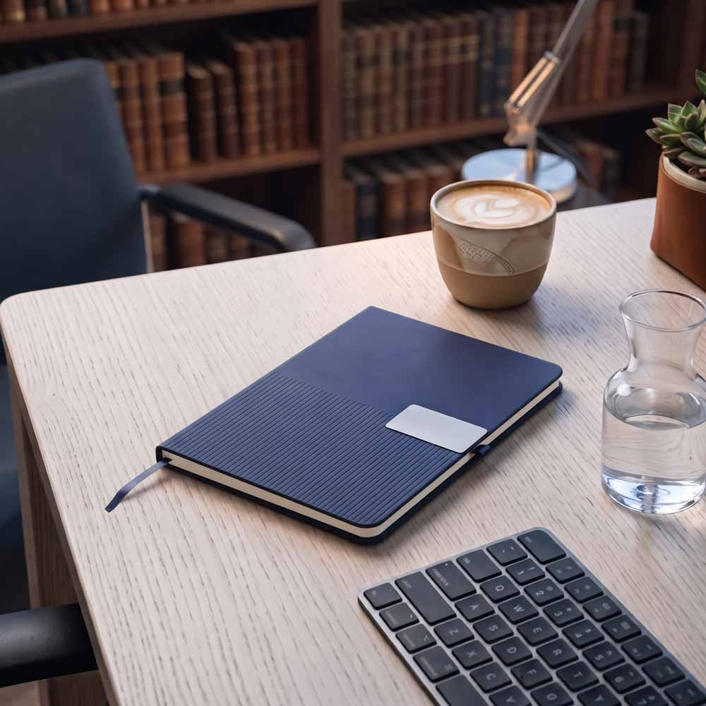 RIPPLE - Giftology A5 Hard Cover Notebook with Metal Plate