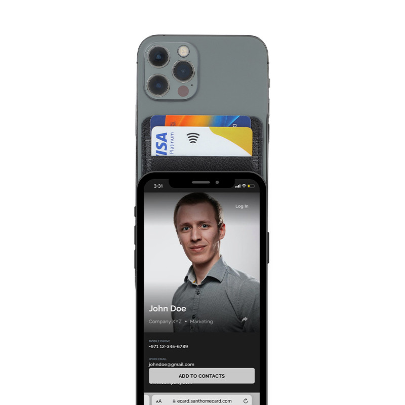 ROMA - Santhome® 2-in-1 Mag Cardholder and Inbuilt NFC Digital Business Card