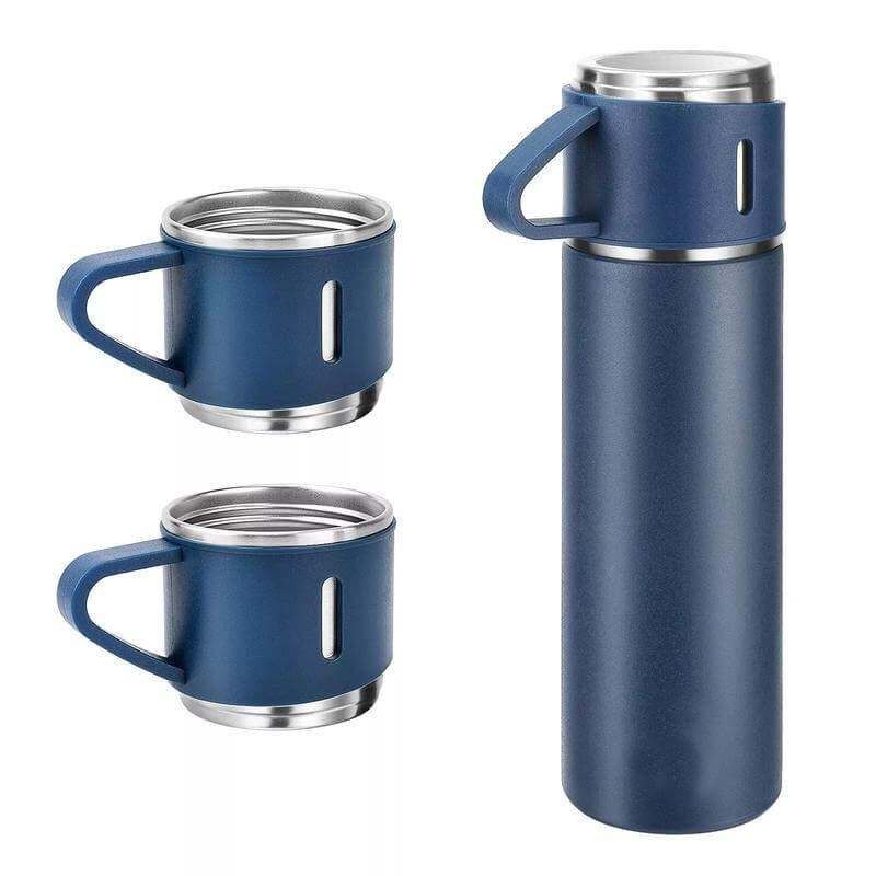 SAFFLE - Giftology Family Set of Vacuum Flask & Two Cups
