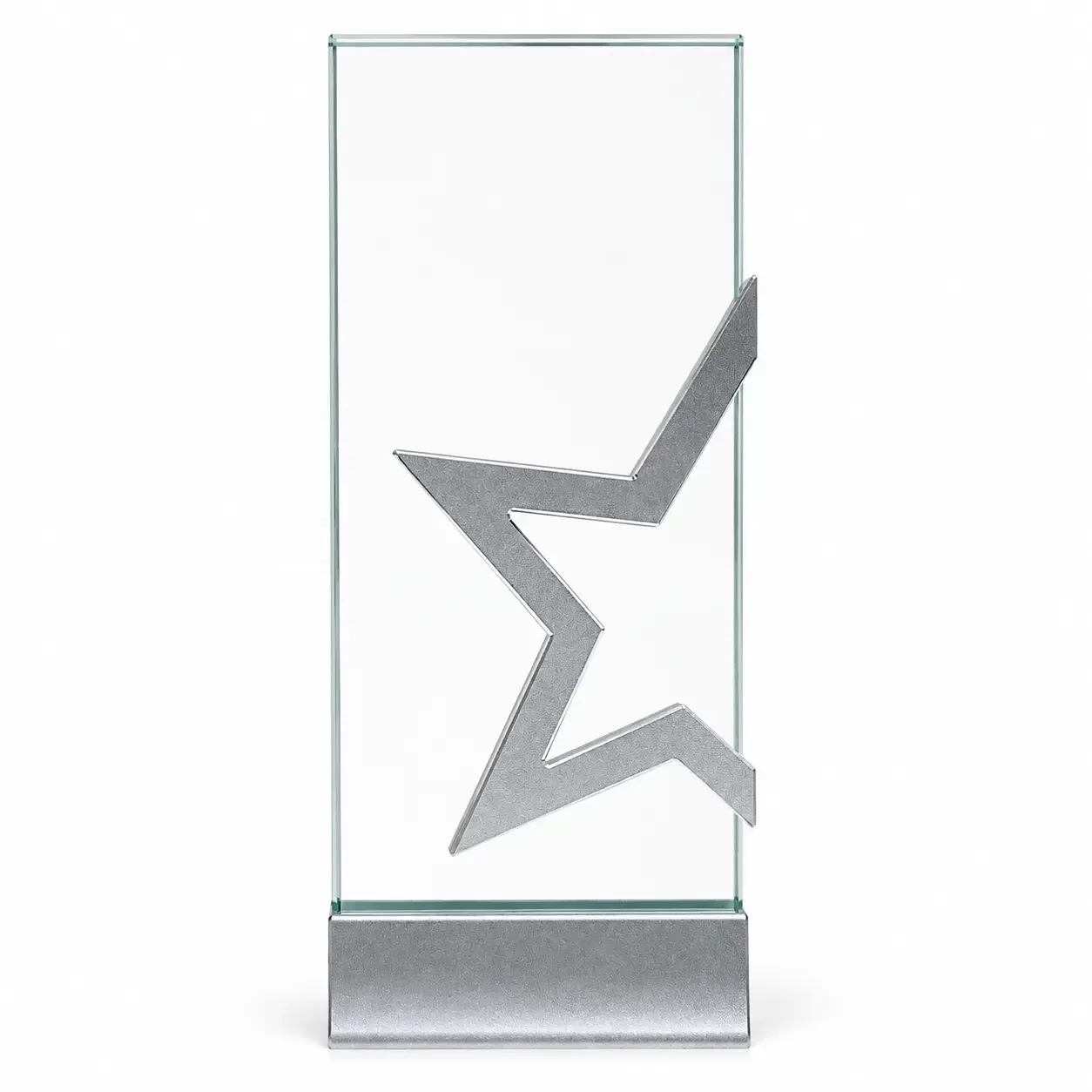 Silver Star Geometric Crystal Award