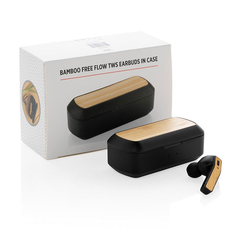 Bamboo Free Flow TWS Earbuds in Charging Case