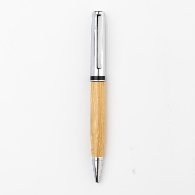eco-neutral Metal Pen with Bamboo Barrel
