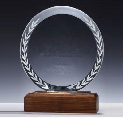 Round Trophy With Wooden Base
