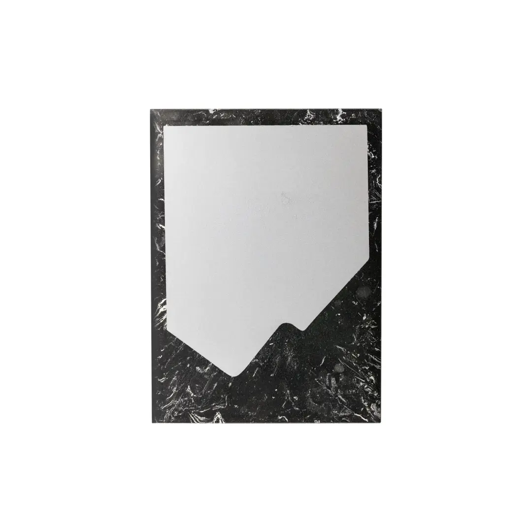 Black Stone Plaque Award with Metal Plate