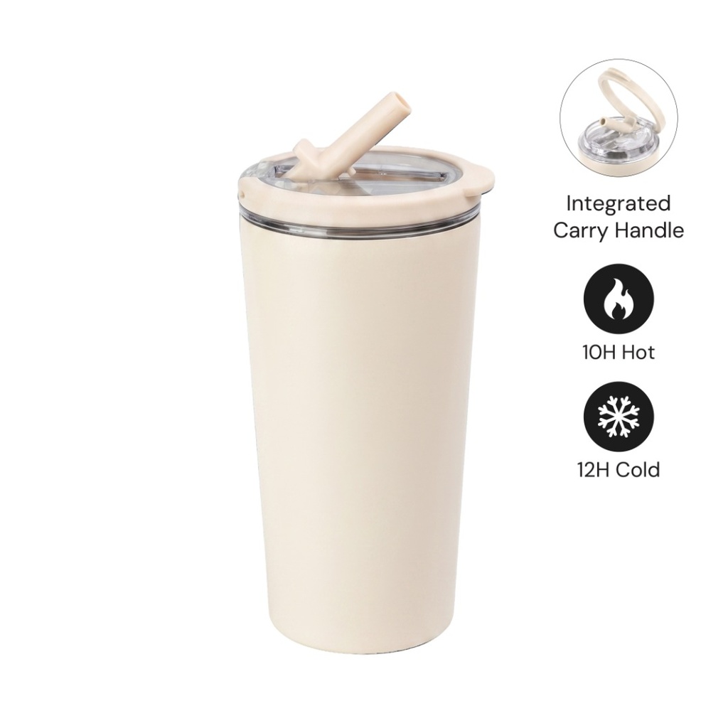 MARBELLA - Hans Larsen Double Wall Tumbler with Sip Lid 600 ml