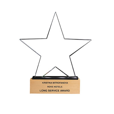 Star Shaped Crystal Award