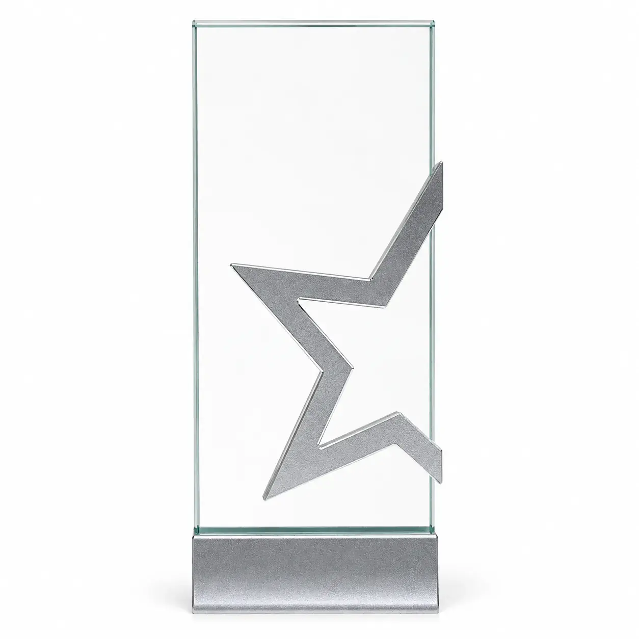 Silver Star Geometric Crystal Award