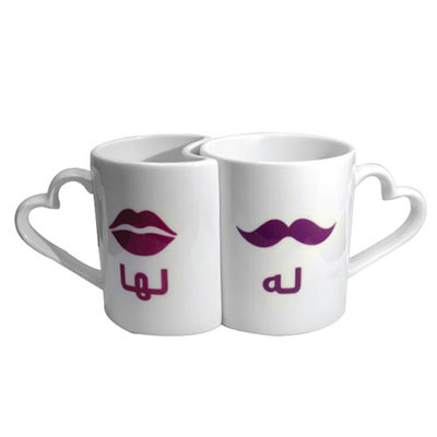 Mugs in Heart Shape Handle