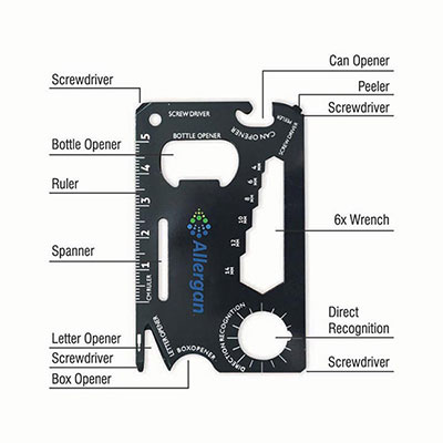Kritak - Tool Set 9 in 1 Multipurpose Tool with LED Light & 18 in 1 Wallet Tool